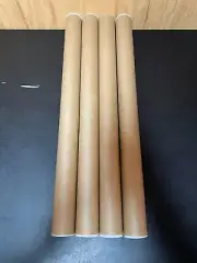 PREMIUM KRAFT MAILING SHIPPING POSTER TUBES (4) WITH CAPS - 24" X 2" NEW