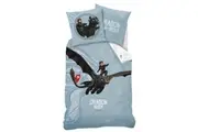 Dreamworks Dragon Rider How To Train Your Dragon Cotton Quilt Cover Set - Single Bed Size