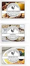 Tiramisu Coffee - Creme Brulee - Almond Macroon 3 Pack 9 Ounces Variety - Natural Soy Wax Melts - 100% All American Made - Farm Raised Candles - Paraffin & Dye Free - Non-Toxic Wax Warmer Melts