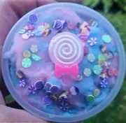 Cloud Slime SCENTED cotton candy 6 oz charm fimo slice Slime Snow rainbow unique