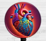 Anatomical Heart Badge Holder, Heart Badge Reel, Medical Heart Retractable 6525