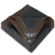 winemana 50% Black Shade Cloth, 8 x 20 FT Durable Mesh Tarp with Grommets, Ga...