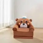Kids Sofa Slipcover Bear Shaped with Zipper Elastic Foldable Sofa Chair Cover