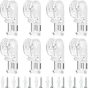 Roller Shade Clear Saftey Chain | Roman Blind P Clip | pl?stic Roller Blind Clips | 8X Blind P Clip Hooks | Roller Shade Clear Safety Chain Retainer, Roller Blinds Fixation Hook for Cord Loop