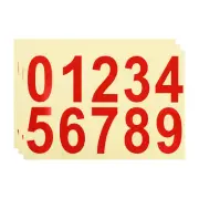 3Pcs Reflective Mailbox Number Sticker 2 Inch Strong Self Adhesive, Red