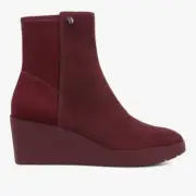 Vionic Skylar Port Suede Burgandy Wedge Boot Size 8.5 NWT