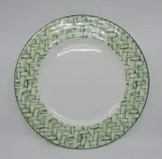HALCYON DAYS NINA CAMPBELL BASKETWEAVE GREEN SERVICE PLATE - 13 1/2" 1008C