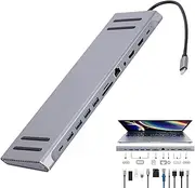 Laptop Docking Station - Laptop Dock USB C Dock,High Speed USB Expansion Hub, Computer Dock PC USB Extender, USB Splitter for Computer Laptop Phone