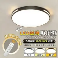 在飛比找樂天市場購物網優惠-【台灣現貨】50cm圓形吸頂燈 超薄LED吸頂燈 無極調光 