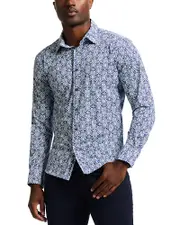 Robert Graham Comoros Printed Long Sleeve Button Front Shirt