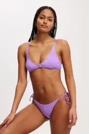 [Body] Body - High Apex Bikini Top - Purple metallic M PURPLE METALLIC