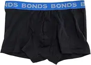 [Bonds] Mens Core Trunks Black/Blue Underwear