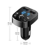 Wireless Bluetooth Car FM Transmitter AUX Stereo Receiver Adapter 2 USB Charger