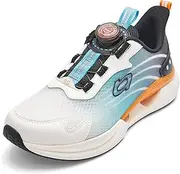 [Balabala] Kids Turn-Lock Sneakers Girls Boys Cool Running Tennis Shoes Lightweight Breathable Fashion Athletic Sports