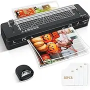 Laminator A3 Laminator Machine with 50 Laminating Pouches,70s Fast Warm-up,13 Inches Cold and Thermal Laminator with Build in Paper Trimmer and Corner Rounder for Home Office School Use