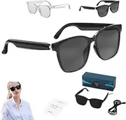 Lenskey Ai Translation Glasses, Ai Translation Glasses with Over 144 Languages, Smart Wireless Bluetooth Translating Glasses, Real-Time Multilingual Translate (Black)
