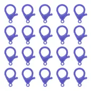100 Pcs Lobster Claw Clasps Snap Lanyard Clip Hooks, Purple