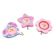 3pc Kaper Kidz Pink Picture/Photo Frames Holder Decor w/ Hook Set Baby/Kids 3y+