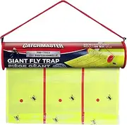 [Catchmaster] Giant Fly Glue Trap 1-Pack 30 Feet Each, Adhesive Fly Traps Outdoor, Sticky Bug Catcher, Bulk Flying Insect Paper Roll, Pet Safe Pest Control for Garage, Barn, Greenhouse & Garbage Room