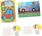 HONITANO 2 Sets Mosaic Sticky Picture DIY Craft for Educational Plaything to Enhance Cognitive Skills and Color Recognition for Parties and Learning Activities