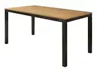 Extendable Table Rectangular Oak Base Metal Modern Design Studio