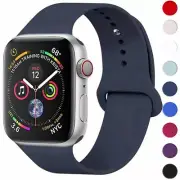 FOR APPLE iWATCH STRAP 38 - 40 mm 6 SE 5 4 3 SILICONE Medium Large BAND Navy
