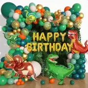 Amandir 165Pcs Dinosaur Balloons Arch Garland Kit, Sage Green Orange 6Pcs Din...