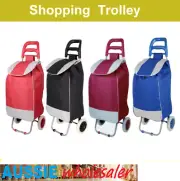 1X Shopping Cart Carts Trolley Bag Foldable Bags Luggage Wheels Folding Basket
