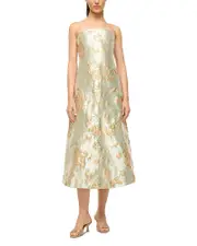 Staud Kennedy Metallic Midi Dress