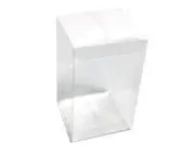 100 Pack of 8x8x10cm Clear PVC Plastic Folding Packaging Small rectangle/square