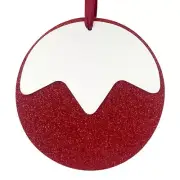 Elf On The Shelf Ornament Xmas Holiday Wood Glitter Red/White Lumi Stella