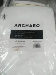 New Light Filtering White Cotton Curtain Twist Tab Archaeo 1 Panel 50”X84" NIB