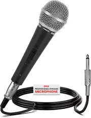 Pyle Professional Dynamic Vocal Microphone - Moving Coil Dynamic Cardioid Unidir