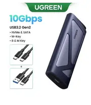 M2 SSD Case M.2 NVMe SATA SSD Enclosure Adapter 20Gbps USB 3.2 Gen2 USB C External Enclosure Supports M and B&amp;M Keys NVMe SATA-10Gbps