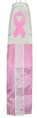 60" Embroidered Breast Cancer Awareness Pink Ribbon Windsock NEW USA SHIPPER
