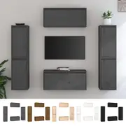 6x Solid Wood Pine TV Cabinets TV Stand Unit Furniture Multi Colours vidaXL