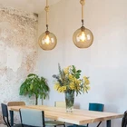 Industrial Retro Style Glass Ball Lampshade Pendant Ceiling Light For 6699