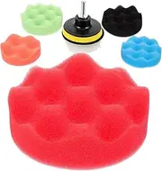 1Set Car Polishing Pad Buffing Sponge for Drill Attachment Polisher Thick Celled for Enhanced Airflow for Automotive Detailing Narrow Spaces