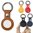 For Apple AirTag Leather Holder Protective Keyring Carry Case Air Tag Keychain 0