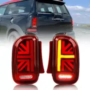 LED Tail Light Set with Union Jack Style Red Lens for 2007-2014 Mini Clubman