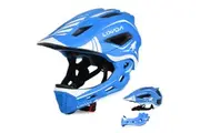 Lixada Kids Detachable Full Face Helmet Sports Bike Helmet Protective Gear for Cycling Skateboarding Roller Skating Scooter ( Blue )