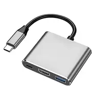 Type C Docking Station, USB C Hub, Docking Station - 3 Port USB 3.0 Hub, 5 GBps Transmission, USB C Hub Adapter 4K PD 100W for Laptop USB Flash Drive