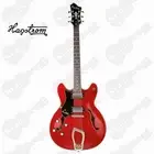 HAGSTROM VIKLWCT LEFT HAND VIKING SEMI-HOLLOW BODY ELECTRIC GUITAR WILD CHERRY