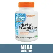 BioSint Acetyl L-Carnitine HCl 500mg 120 Veg Capsules Mitochondria Energy Boost