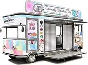 Mobile Kitchen Food Concession Trailer | Affordable Food Truck for Fast Food, Burger, Coffee, Taco, Ice Cream | Portable Outdoor Trailer for Street Food Vending