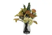63cm Hydrangea & Croton Mixed Arrangement Artificial Flowers Plant Decor