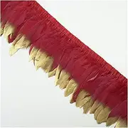 QR 2Meters Golden Silver Goose Feathers Trim Tape Fringe Ribbon Feather for Crafts Dress Clothing Wedding Accessories Plumes Decor D19 (Color : 18)