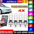 LED T10 Remote Control W5W 501 RGB Color Changing Car Wedge Side Light Bulb
