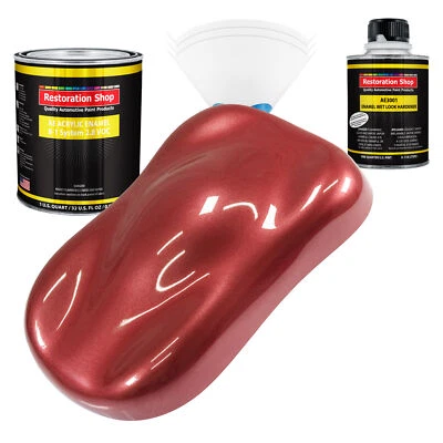 Restoration Shop Candy Apple Red Metallic Acrylic Enamel Quart Kit, Auto Paint