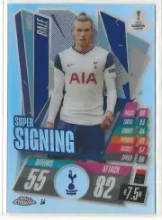 2020-21 Topps Chrome Match Attax Gareth Bale Refractor Tottenham Hotspur